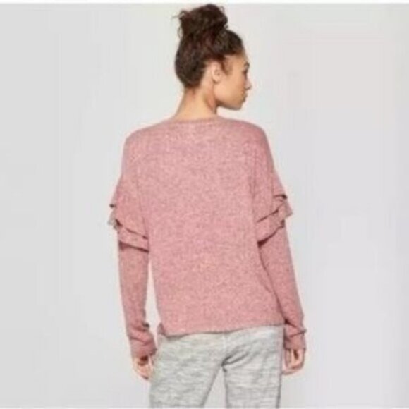 Xhilaration Sleepwear Top Women's Size XL Pink Babes Who Brunch Ruffles - Picture 5 of 7